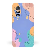 PrintiFy Xiaomi Mi 10T Pro Uyumlu Lansman Kılıf Karışık Renkler Tasarımlı İçi Kadife Kapak (Lila)