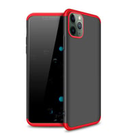 Apple iPhone 11 Pro Max GKK Kılıf 360 Derece Tam Koruma (Kırmızı-Siyah)