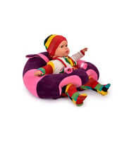 TOKKO Bebek Bebe Yatmaz Oturma Destek Minderi - Bebek Koltuğu - Büyük Bebek Oturağı Bebeyatmaz (Mor-Pembe)