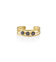 Kadir Jewellery 22 Ayar Altın Kaplama El İşçiliği Zirkon Taşlı Kadın Kaburga Bilezik (Mor)