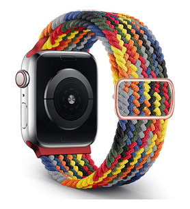 Apple Watch 44/45/46/49mm Kordon Örgü Kordon Örgü Tokalı Band 2/3/4/5/6/se/7/8/9 (Ten - Siyah - Beyaz)