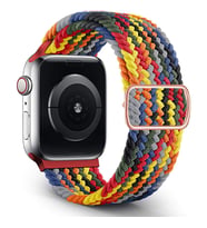 Apple Watch 44/45/46/49mm Kordon Örgü Kordon Örgü Tokalı Band 2/3/4/5/6/se/7/8/9 (Ten - Siyah - Beyaz)