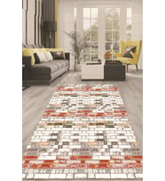 Dijital Kaymaz Taban Yıkanabilir Modern Renkli Salon Halısı Mutfak Halısı Yolluk ND-HT-331 (Çok Renkli)