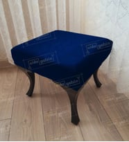Ayak Ucu Kapı Önü Antre Düz Bench Puf Siyah Ayak (Lacivert)