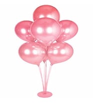 RENKLİ BALON STANDI 7 Lİ BALONLU (Pembe)