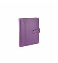 Organizer Ajanda Kılıflı Tarihsiz Çizgili 160 Yaprak 17x24 Defterli Dilli Mıknatıslı Rainbow Vegan 20x26 cm (Lila)