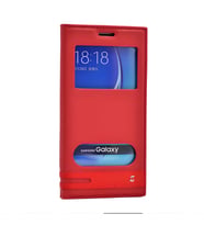 Galaxy C5 Kılıf Elite Kapaklı Kılıf (Kırmızı)