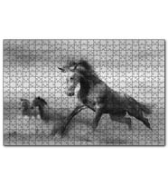 Cakapuzzle Fırtınada Koşan Atlar Görseli  Puzzle Yapboz MDF (Ahşap) (255 Parça)