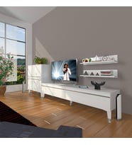 Decoraktiv Eko ON Mdf Std Silver Tv Ünitesi Tv Sehpası (Beyaz)