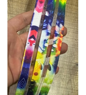 EN 5 CM RENKLİ 3 ŞERİTLİ LASTİK KESİLEBİLİR LASTİK DİKİŞ AKSESUARI 1 METRE (Yeşil)