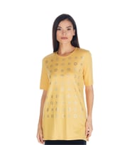 Kristal Taşlı T-shirt Bluz (Sarı)