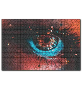 Cakapuzzle Göz ve Kirpikler Yakın Plan  Puzzle Yapboz MDF (Ahşap) (255 Parça)