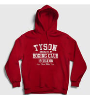 Presmono Unisex Gri Boxing Club Mike Tyson Kapüşonlu Sweatshirt 157999tt (Kırmızı)