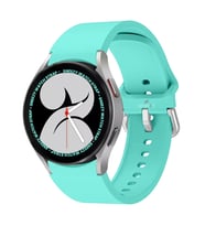 Samsung Galaxy Watch 4 5 Pro 40 42 44 45 46mm Uyumlu Orjinal Tasarım Kavisli PureLux Silikon Kordon (Turkuaz)