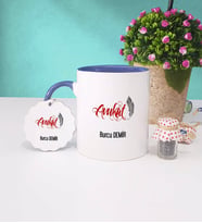 Avukat Kupa Bardak ve Anahtarlık İsme Özel Hediye (Lacivert)