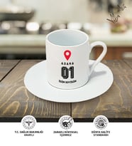 Adana Temalı Kişiye Özel İsim ve/veya Fotoğraflı Kupa Bardak No:X032-01 (KAHVE)