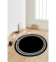 Dijital Baskılı Kaymaz Taban Yıkanabilir Yuvarlak Salon Halısı Koridor Halısı Paspas NDY-HS-417 (Çok Renkli)