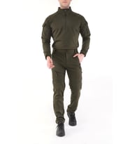 Ghassy Co. Erkek Military Combat Alt Üst Softshell Takım  (Haki)