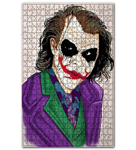 Cakapuzzle Kırmızı Dudaklı Joker Ahşap Zeminde Görseli Puzzle Yapboz MDF (Ahşap) (1000 Parça)