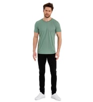 Erkek Spor Reflektör Baskılı Polyester Tişört (Yeşil)