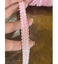 EN 1 CM SATEN DOKUMA ŞERİT DİKİŞ GİYİM AKSESUARI 1 METRE (Pembe)