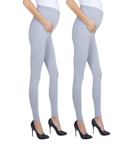LuvmaBelly MYRA8001-8002-8009 Beli Ayarlanabilir Hamile Tayt Setli (Gri)