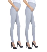 LuvmaBelly MYRA8001-8002-8009 Beli Ayarlanabilir Hamile Tayt Setli (Gri)