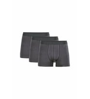 Jig 3 Adet Siyah Renk Likralı Boxer (Füme)