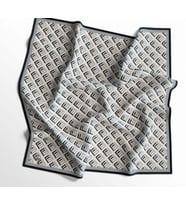 95 X 95 QUARE FRESH SOFT PAMUKLU EŞARP - 03142 (Gri - Siyah)