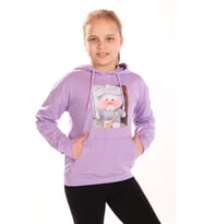 Toontoy Kız Çocuk Baskılı Sweatshirt (Lila)