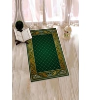 EVDEYA Dijital Baskılı Kaymaz Taban Yıkanabilir Namazlık Seccade 70x130, SECCADE-22-GRİ, (Yeşil)