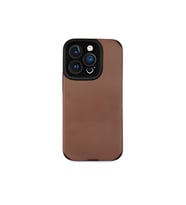 IPHONE 14 PRO UYUMLU LOOP DERİ SİLİKON KILIF (Kahverengi)