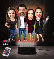 Doğum Günü Hediyesi,Sevgiliye Hediye, Kişiye Özel Fotoğraflı En Güzel Dostluk Karikatür 3D Led Lamba (RGB)