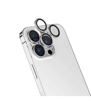 iPhone 16 Pro Max CL-15 Parmak İzi Bırakmayan Anti-Reflective Kamera Lens Koruyucu (Gümüş)