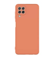 Samsung Galaxy M22 Kılıf Kamera Korumalı iÇi Süet Dokulu Lansman Tipi Silikon (Turuncu)