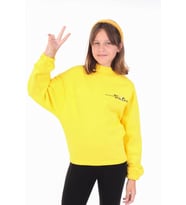 Toontoy Kız Çocuk Nakışlı Sweatshirt (Koyu Sarı)