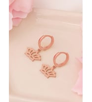 925 AYAR GÜMÜŞ SALLANTILI LOTUS ÇİÇEĞİ KÜPE (Rose)