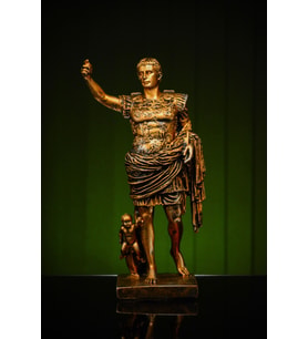 Narçiçeği Özel Tasarım Roma İmparatorluğu Kurucusu Augustus Heykel Biblo (Bronz)