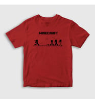 Presmono Unisex Çocuk Beyaz Arrows Minecraft T-Shirt 29126tt (Kırmızı)