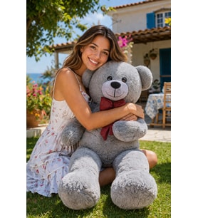 Pandamkee 140 Cm Sevgiliye Özel Ayı (Gri)
