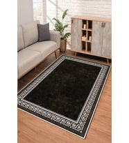 Dijital Kaymaz Taban Yıkanabilir Renkli Salon Halısı Mutfak Halısı Yolluk ND-SD-863 (Kahverengi)