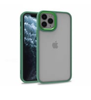 Apple iPhone 11 Pro Kılıf Case, Kamera Lens Korumalı Elektroplatin Kaplama Sert PC Koruyucu Colourful Platinum Serisi (Yeşil)