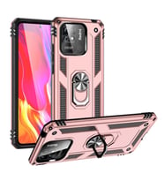Xiaomi Redmi 10C Kılıf Yüzüklü Standli Tank Kapak (Pembe)