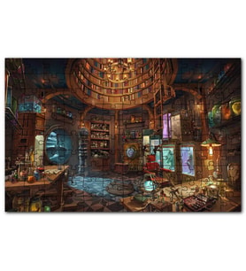 Cakapuzzle Geçmişteki Laburatuvar Sanat Görseli Puzzle Yapboz MDF (Ahşap) (255 Parça)