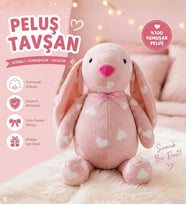 Uzun Kulak Uyku Arkadaşım Bunny Peluş Tavşan 65 cm - Çocuğunuzun Uyku Arkadaşı (Rose)