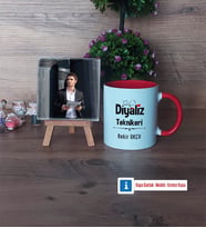 Diyaliz Teknikeri Fotoğraflı Dekoratif Taş, Kupa Bardak Beyaz Hediye (Model 2)