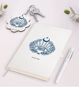 BK Gift Kişiye Özel Zabıta Siyah Defter Kalem Ve Anahtarlık Hediye Seti (Model 2)