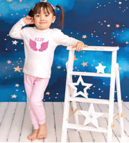 Pia Baby GL2024 İsme Özel Çocuk Pijama Takımı 1-8 Yaş (Pembe)
