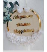 Kişiye Özel Pleksi Kapı Süsü (Altın)