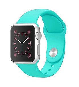 Ally Apple Watch 7-8 45mm 6-5-4 44mm Silikon Kordon Kayış 3-2-1 42mm (Turkuaz)